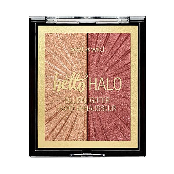 Wet n Wild MegaGlo Blushlighter, Blendable Blush & Highlighter Set, Shimmery Metallic Finish, Flash Me