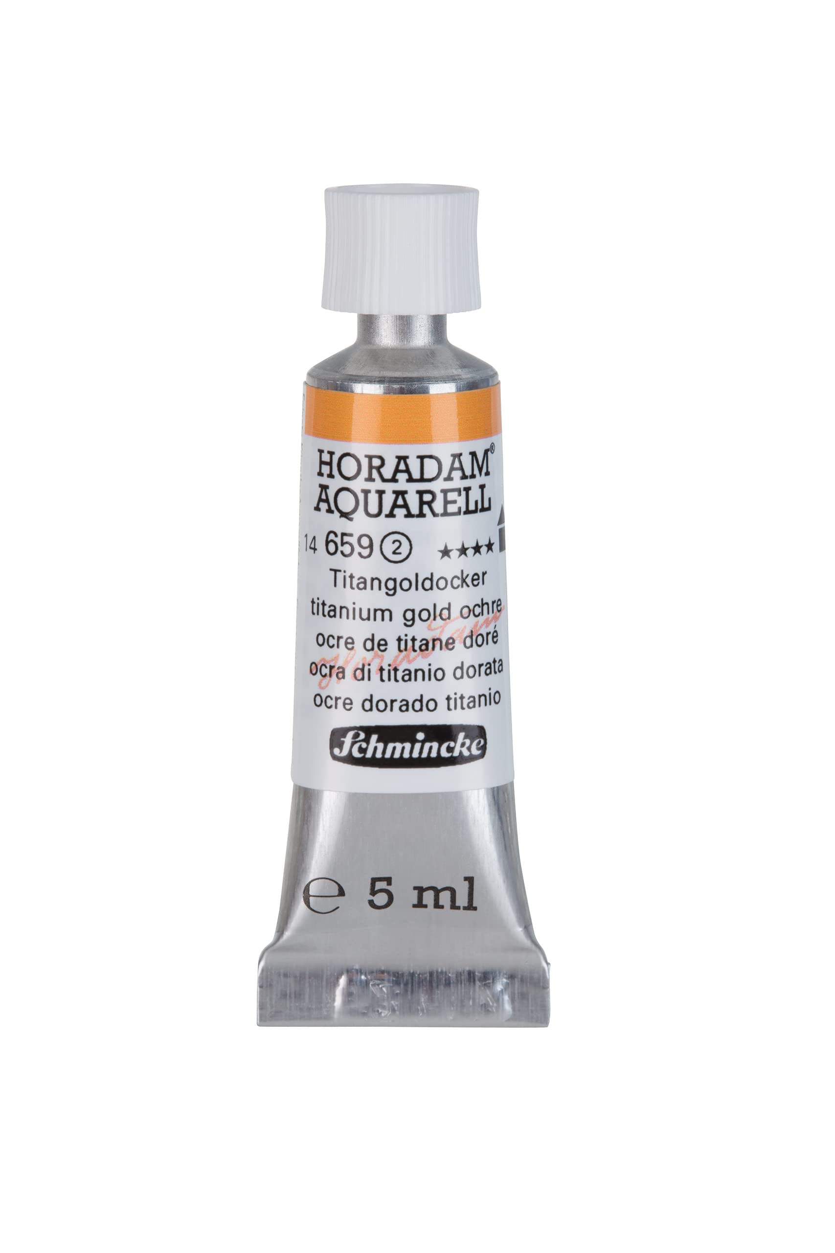 Schmincke – HORADAM® AQUARELL - feinste Künstler-Aquarellfarben, Titangoldocker - 5 ml