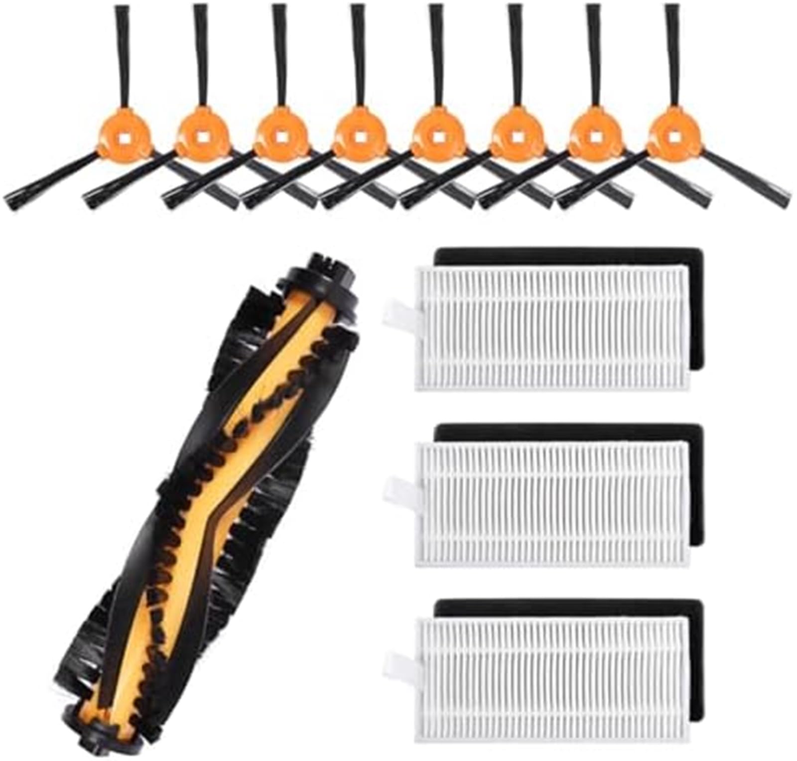 JINFOLI Robot Floor Washer Replacement For Replacement Parts Kit, for Ecovacs, for Deebot N79S N79 Robot Vacuum Cleaner Main Brush Hepa Filter Side Accessory, for Eufy Robovac