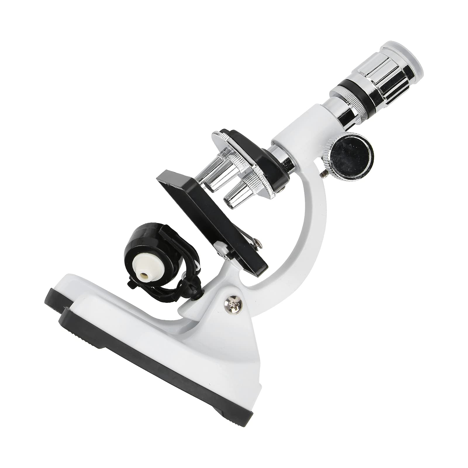 Kit di microscopio HD 1200X per bambini, educazione scientifica, giocattolo per microscopio per principianti, interamente in metallo con lente in vetro ottico