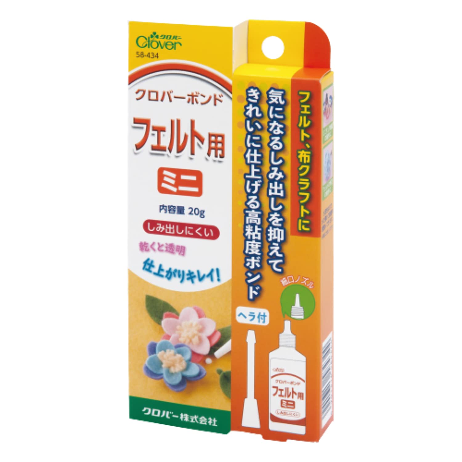 Amazon | クロバー Clover ボンド ミニ フェルト 用 20g入 ヘラ付き 58