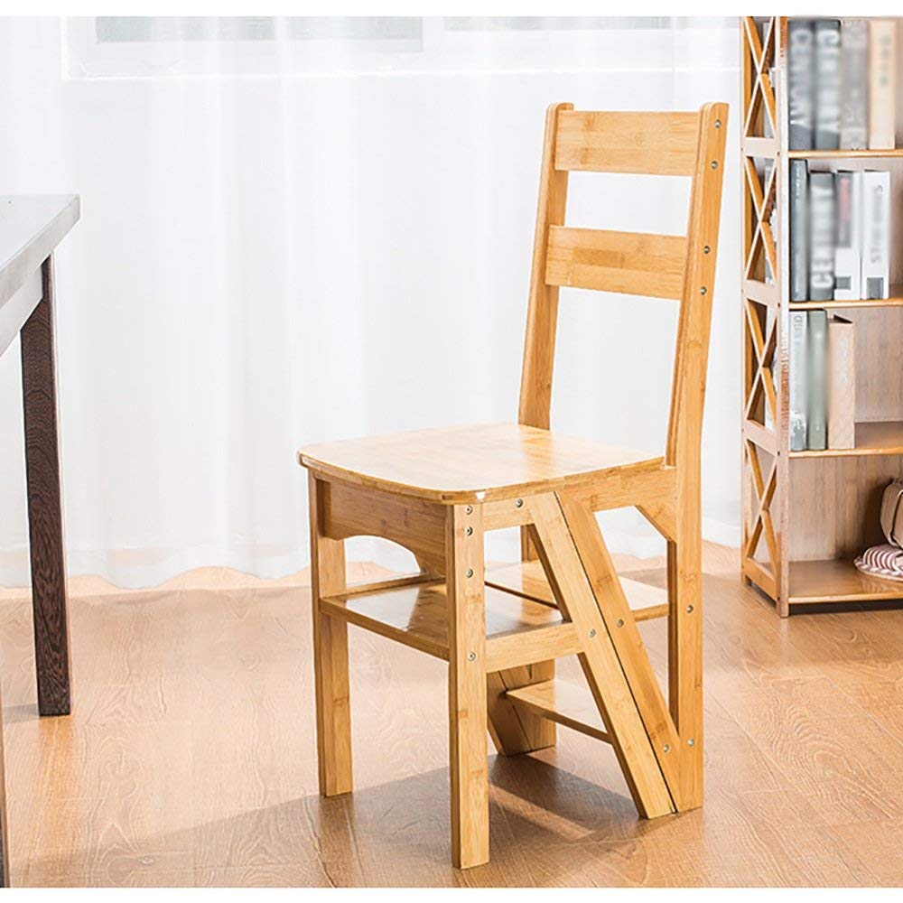 Escabeau de ménage MU pliant en bois massif 4 marches pour enfant