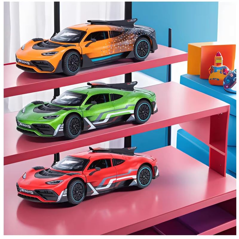Image of Invite Enterprise Merceedes AMG ONE 1:24 Exclusive Model Car with Box, Zinc Alloy Pull Back Toy car with Sound and Light for Kids Boy Girl Gift [Colors as Per Stock]