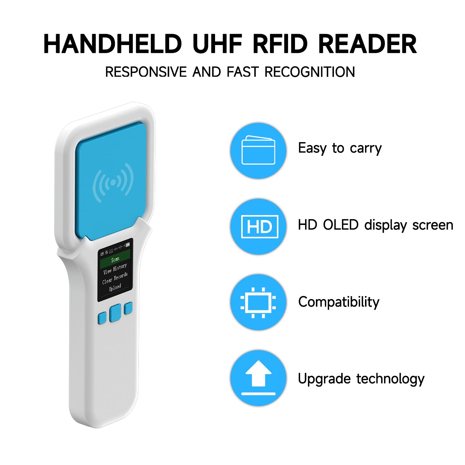 Lector RFID UHF SR300 860-960 MHz Bluetooth Mano