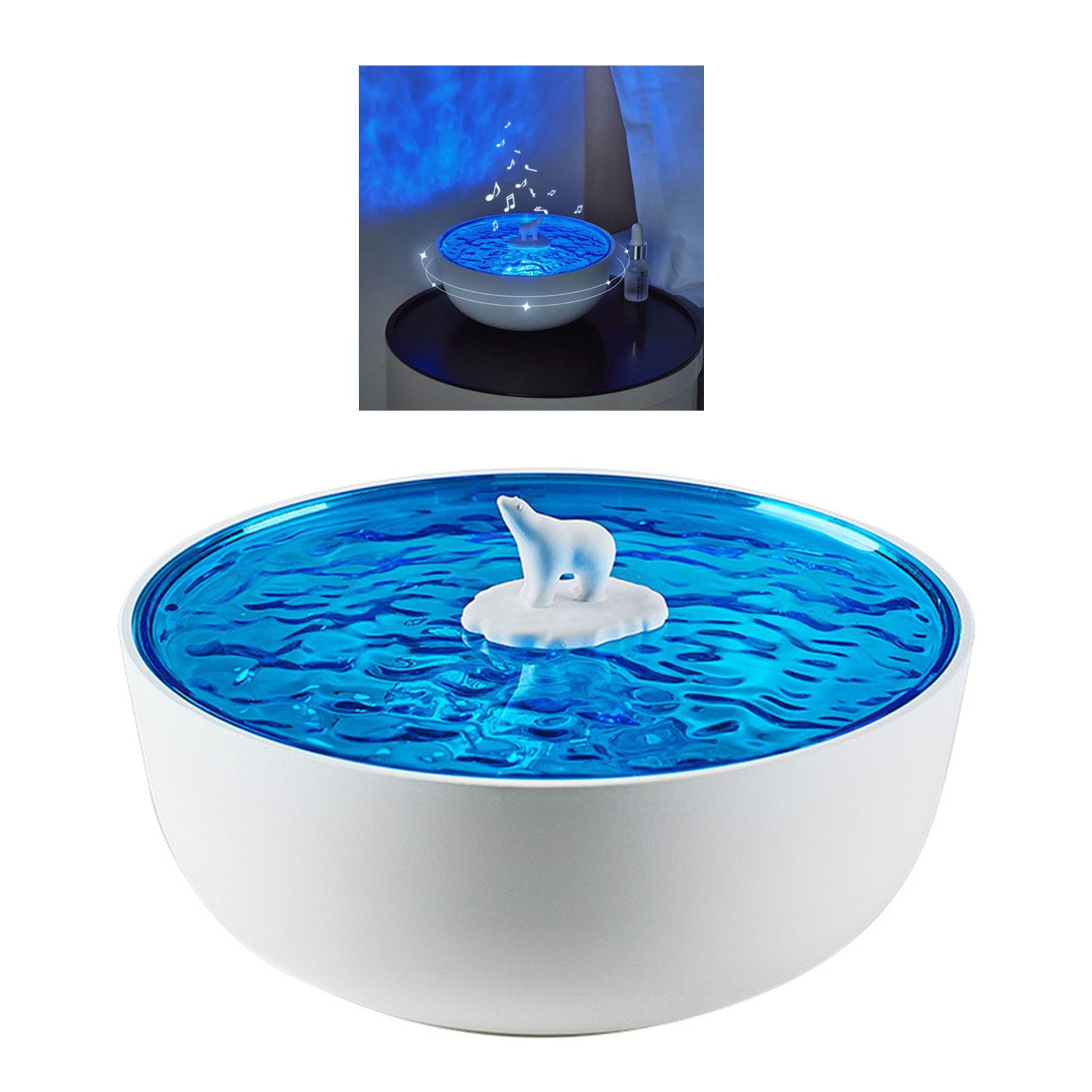 Macchina per il Rumore Bianco 4 in 1 e Altoparlante Bluetooth con Proiettore di Onde Oceaniche per L'arredamento della Camera da Letto e dei Bambini (Blu)