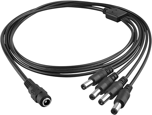 FITE ON Cable de alimentación divisor de cámaras de seguridad BNC (divisor de 4 vías)