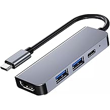 4-in-1 Type-C Hub, Type C to HDTV Adapter, 4K HDTV, PD100W, USB 3.0, USB2.0 Compatible with Type C Devices with DP Alt Mode, Multi-Port Adapter, Docking Station