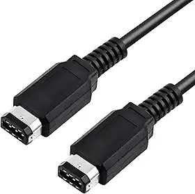 Link Cable, 3.9ft Copper PVC Material 2 Player Game Link Cable Video Game Console Connect Cord Low Lag Strong Connection for Players