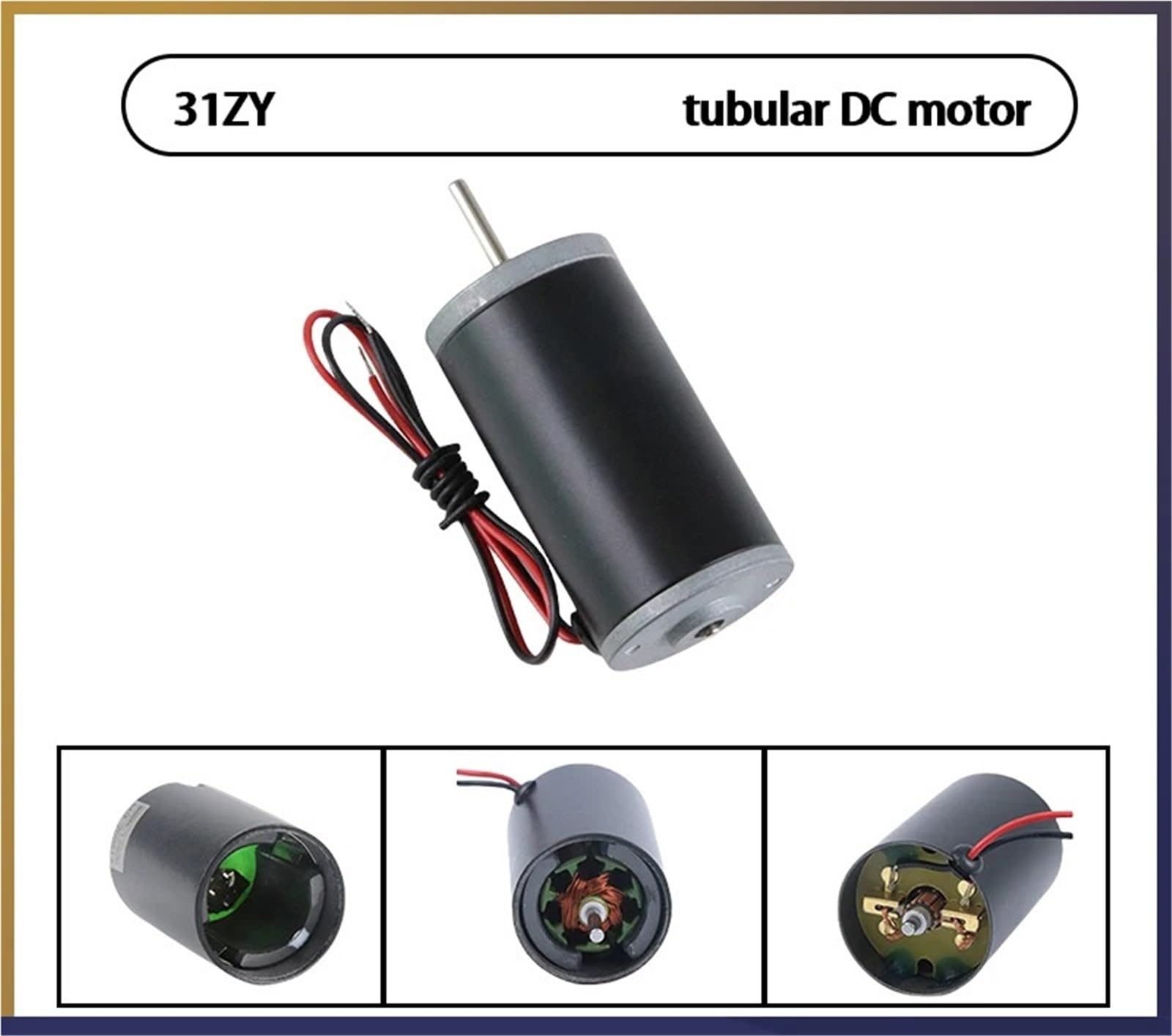 Silnik prądu stałego 31ZY 31ZY, mikro-szybki silnik o wysokim momencie obrotowym, odwracalny, 12 V/24 V (12 V, 4000 obr./min)