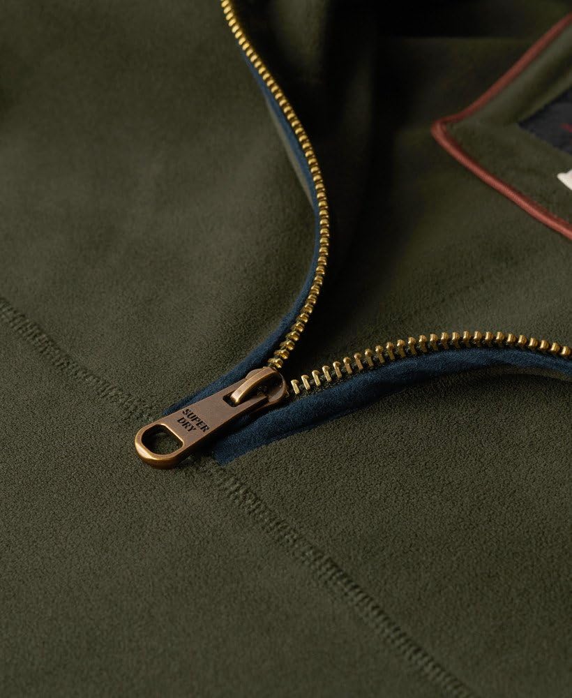 Superdry Damen Estate Fleecejacke mit halblangem Reißverschluss
