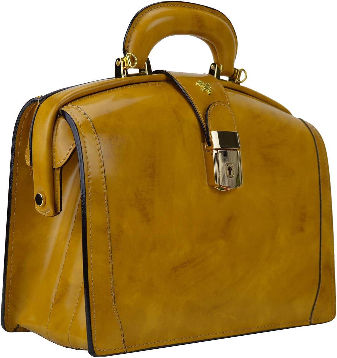 Pratesi Leather Bag Miss Brunelleschi R120/29T Bag in cow leather - Radica Coffee Made in Italy