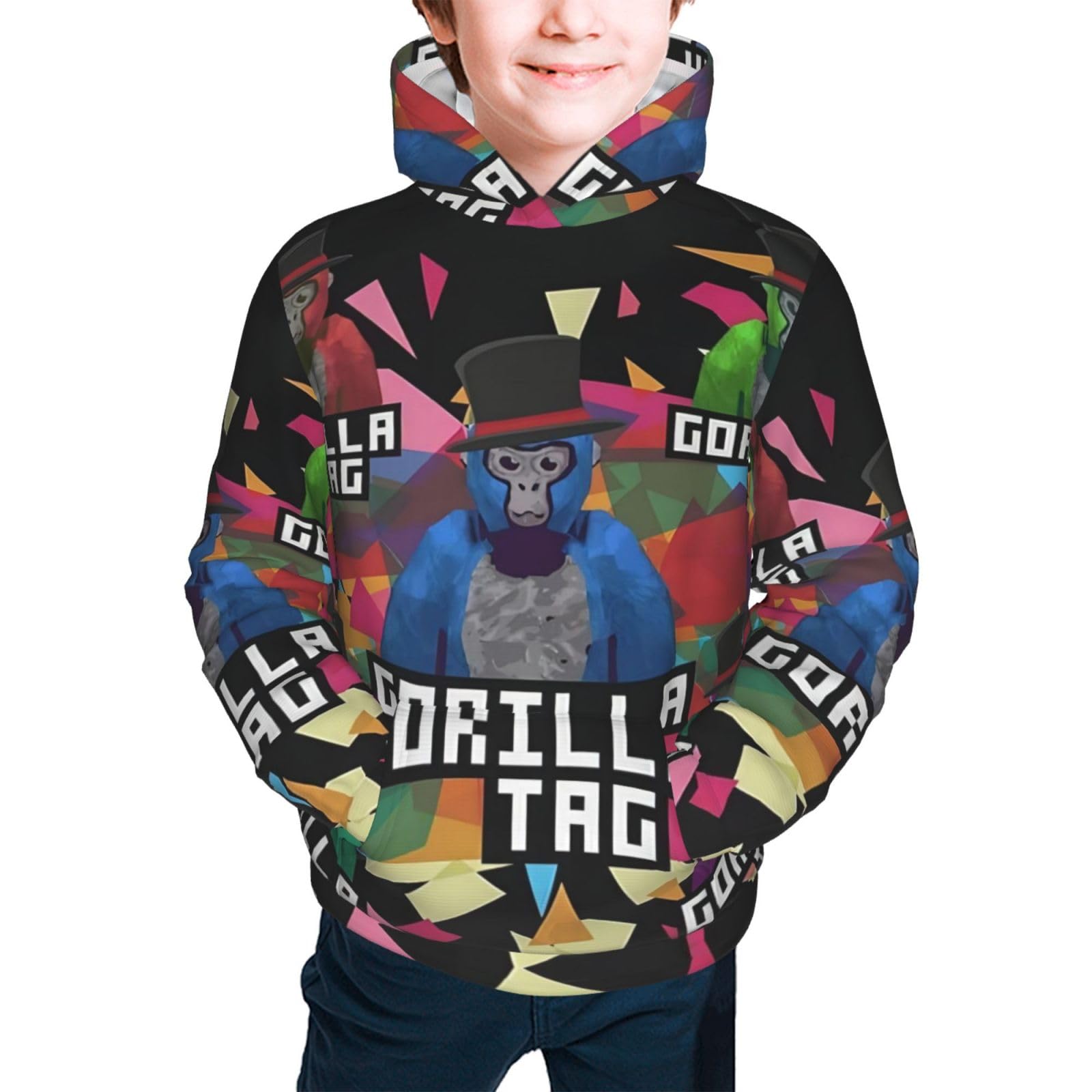 Melbrakin Unisex Kids A 6 Gorilla Tag Youth Hoodie Sweatshirt Pullover Sweatshirt Casual Basic Pullover Hooded Sweatshirt Hoodie For Boys Or Girls