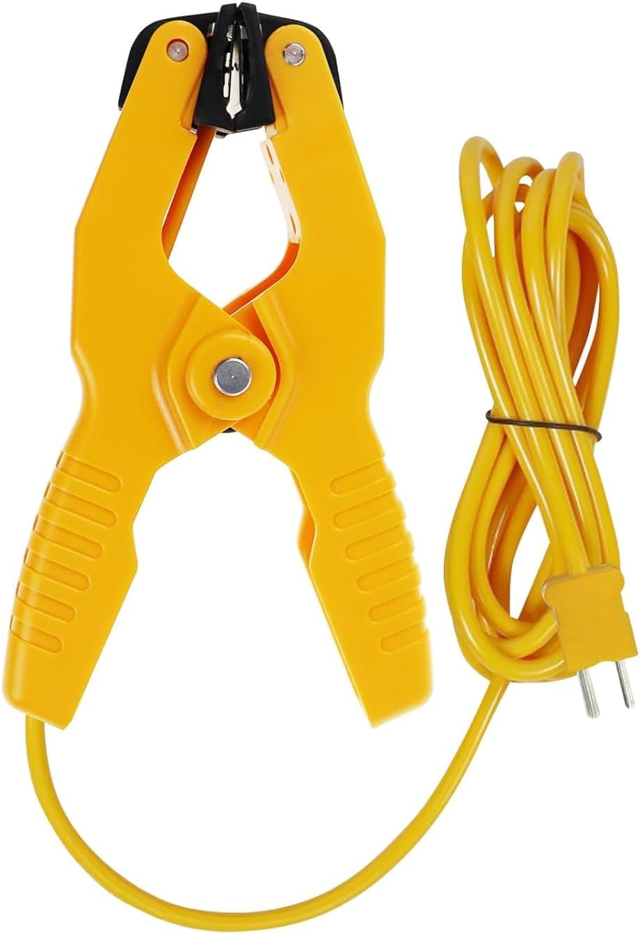 Temperature Clamp HVAC K-Type Thermocouple Thermometer Lead Probe Pipe Clamp Multimeter Sensor Jaw Clip Plumbing Clamp