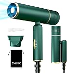 7MAGIC Hair Dryer Brush & 6 in 1 Hair Styler, 110 Volts, 1200 Watts, Ionic Technology, Fast Drying, Multi Styler for Straight, Wavy, Curly, and Coily Hair, Champagne Gold