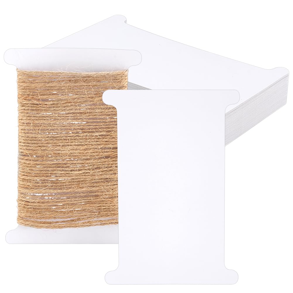 Bobines en papier plat x50 pour ranger les fils emmêlés de couture
