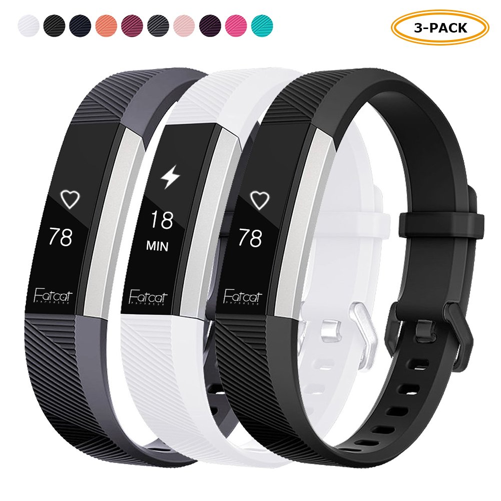 Fatcatband Compatible with Strap Bands Fitbit Alta HR and Alta,Classic Soft Silicone Sport Adjustable Replacement Accessory Bracelet Straps for Alta (2016) and Fitbit Alta HR (2017) Fitness Wristband