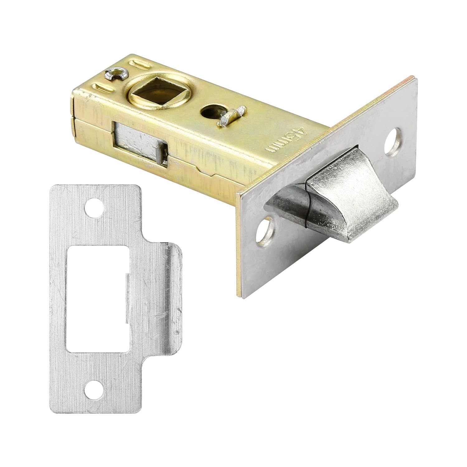 Gaomumu 45mm Stainless Steel Tubular Latch, Internal Door Lock Mortice Latches, Polished Chrome Lock, Durable Corrosion-Resistant Door Latch for Internal Doors, Bedroom, Kitchen, and Bathroom