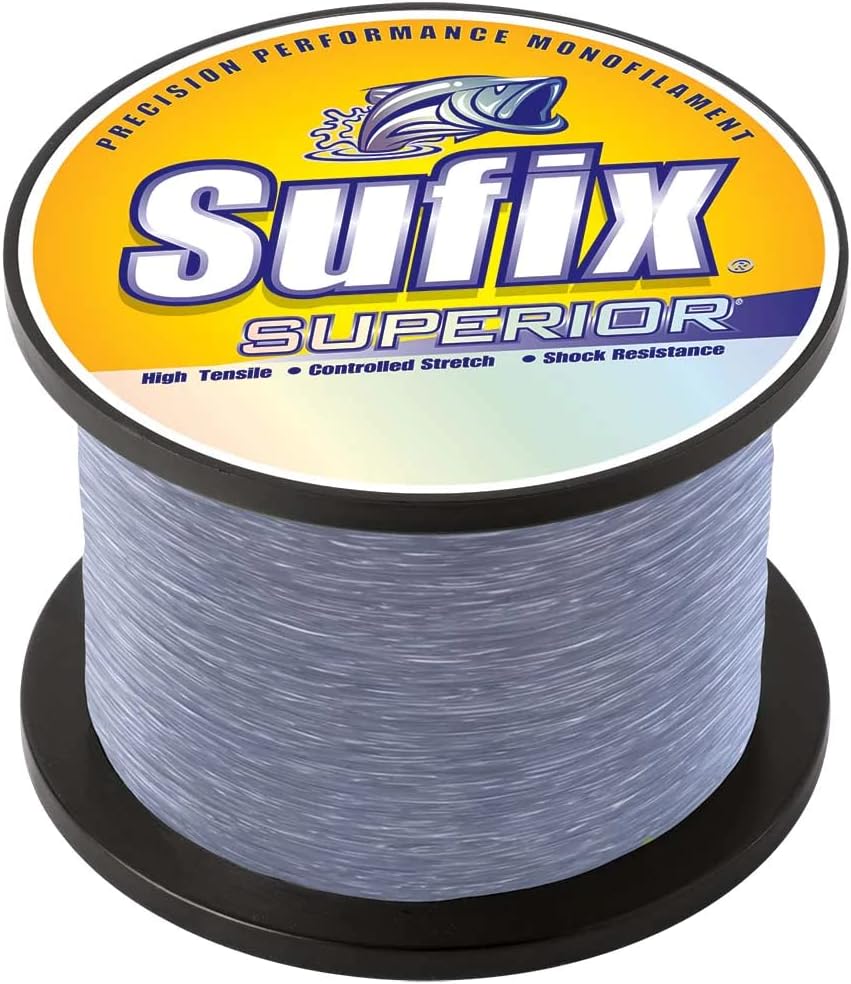 Sufix Superior Monofilament Fishing Line 830 yds 60 LB, Smoke Blue - 646-660