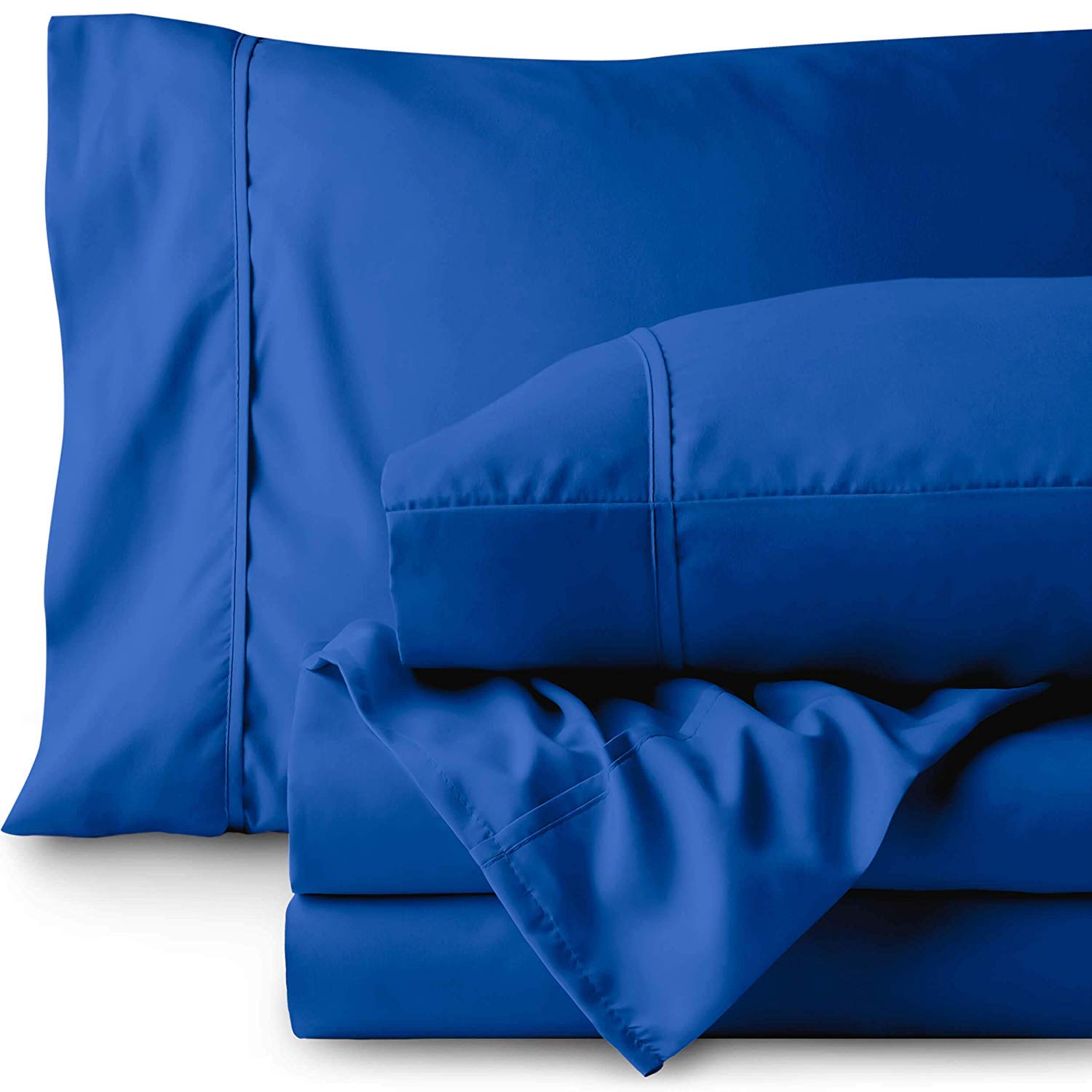 California King Size Sheet Set - Hotel Luxury Bed Sheets - Extra Soft - 28 Inch Deep Pockets - Easy Fit - Breathable & Cooling - Wrinkle Free - Comfy –Royal Blue California King Sheets – 4 PC