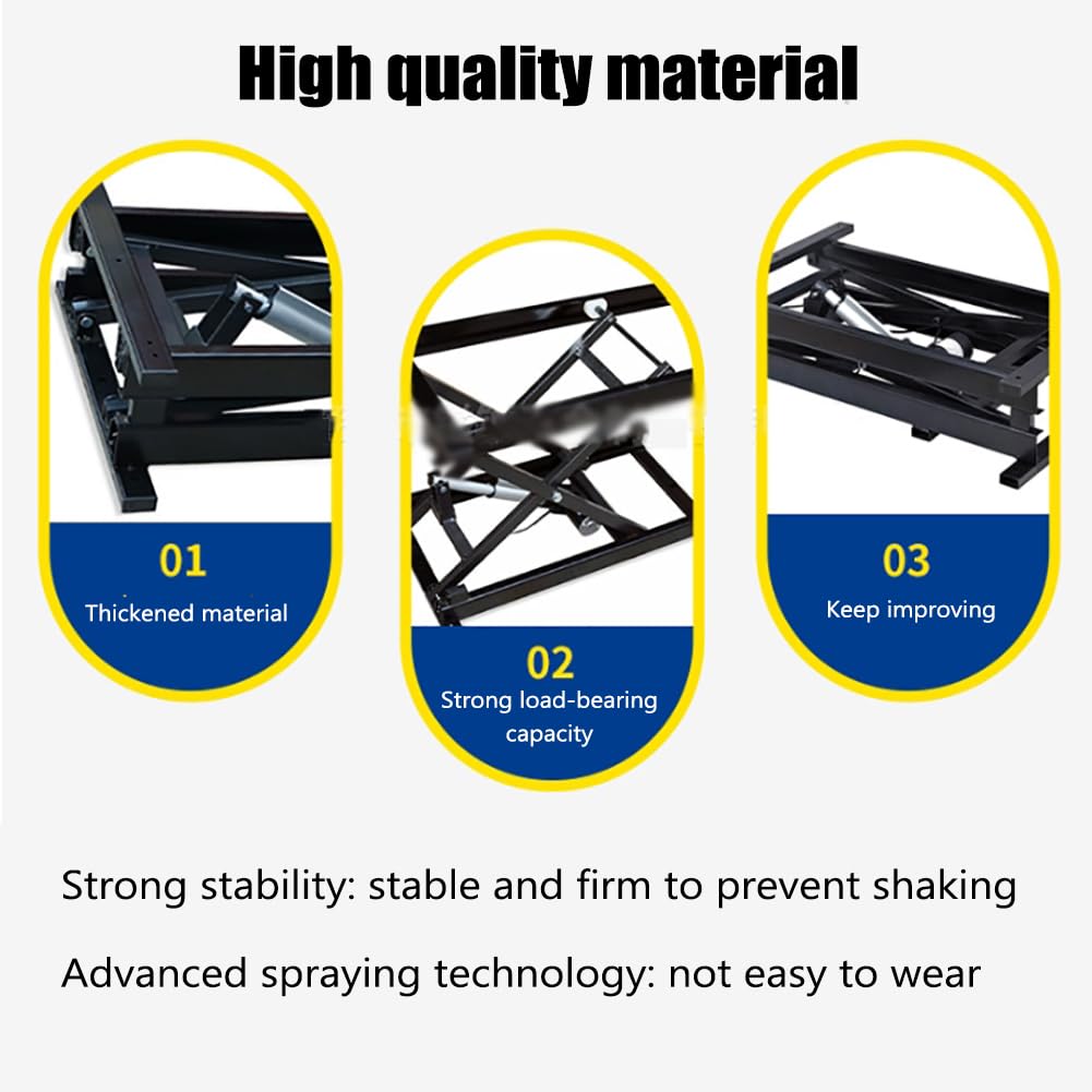 Élévateur de table basse électrique, support de table de salle à manger pliable, plate-forme de travail avec hauteur réglable de 68 cm, télécommande filaire, cadre en métal pliable, charge élevée de