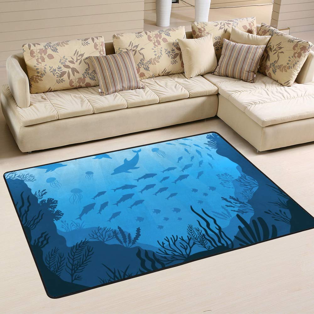 Tapis sous-marin Ruchen 72x48 inch pour salon et grand séjour moderne