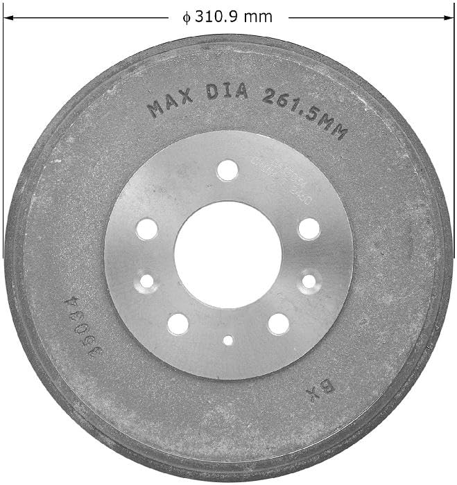 Image of Bendix Premium PDR0603 Rear Brake Drum compatible with Mazda MPV 1994-1989