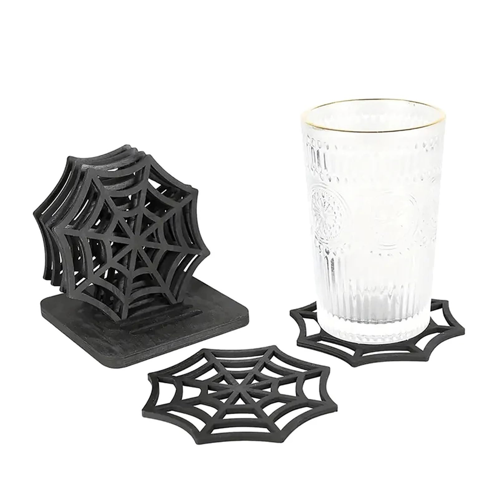 6pcs Spider Web Coasters - Perfect Halloween Table Decor for Festive Home Decoration