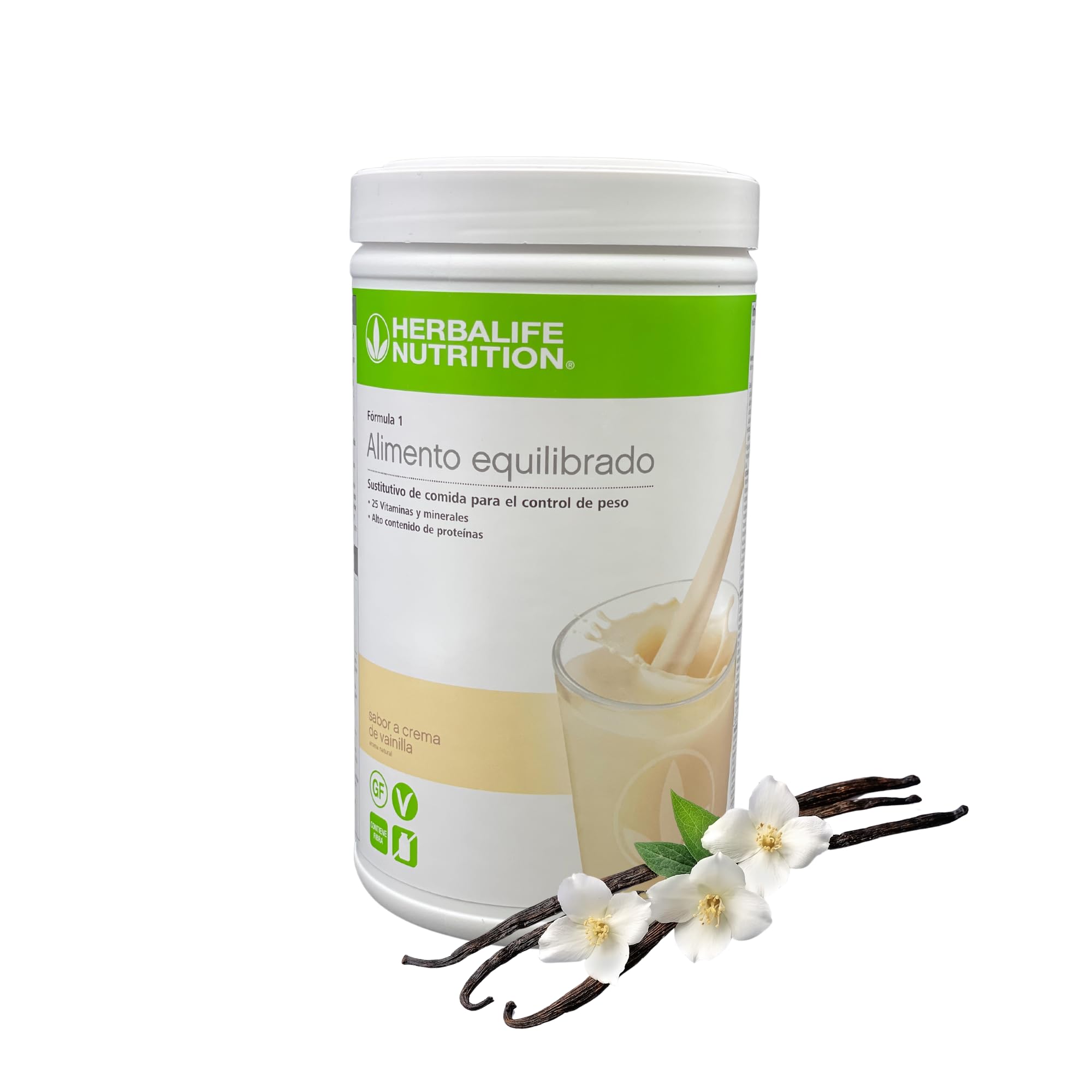 HerbalifeNutrition Formula 1 Crema de Vainilla - Batido Proteinas - Batidos Sustitutivos de Comida para Adelgazar - Alimento Equilibrado Apto para Veganos 550g (550g, Crema de Vainilla)