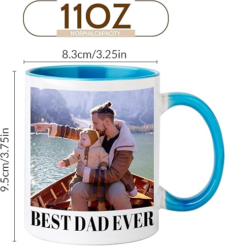Miniatura 3 de Taza de café personalizada Taza personalizada con nombre y logotipo de texto, taza personalizada de 11 onzas en ambos lados, regalos personalizados