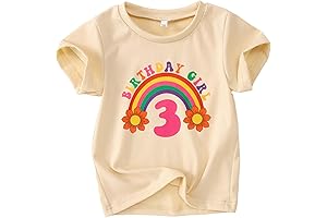 Rainbow Toddler Girl Birthday Shirt - Perfect Birthday Outfit for 1-7 Year Olds