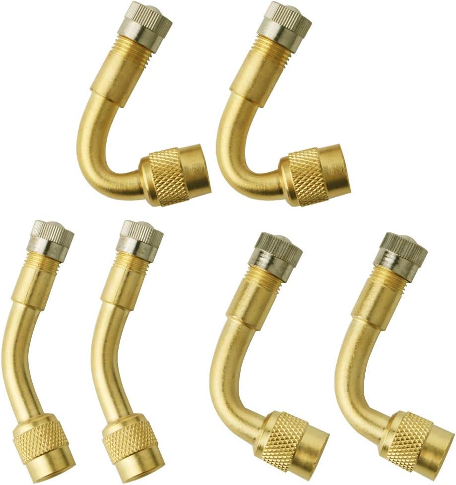 Kit Extension Valve Pneu 180mm Coudées 45° 90° 135° - 2 Pièces Flexible Pour Voiture, Moto, Vélo, Camion