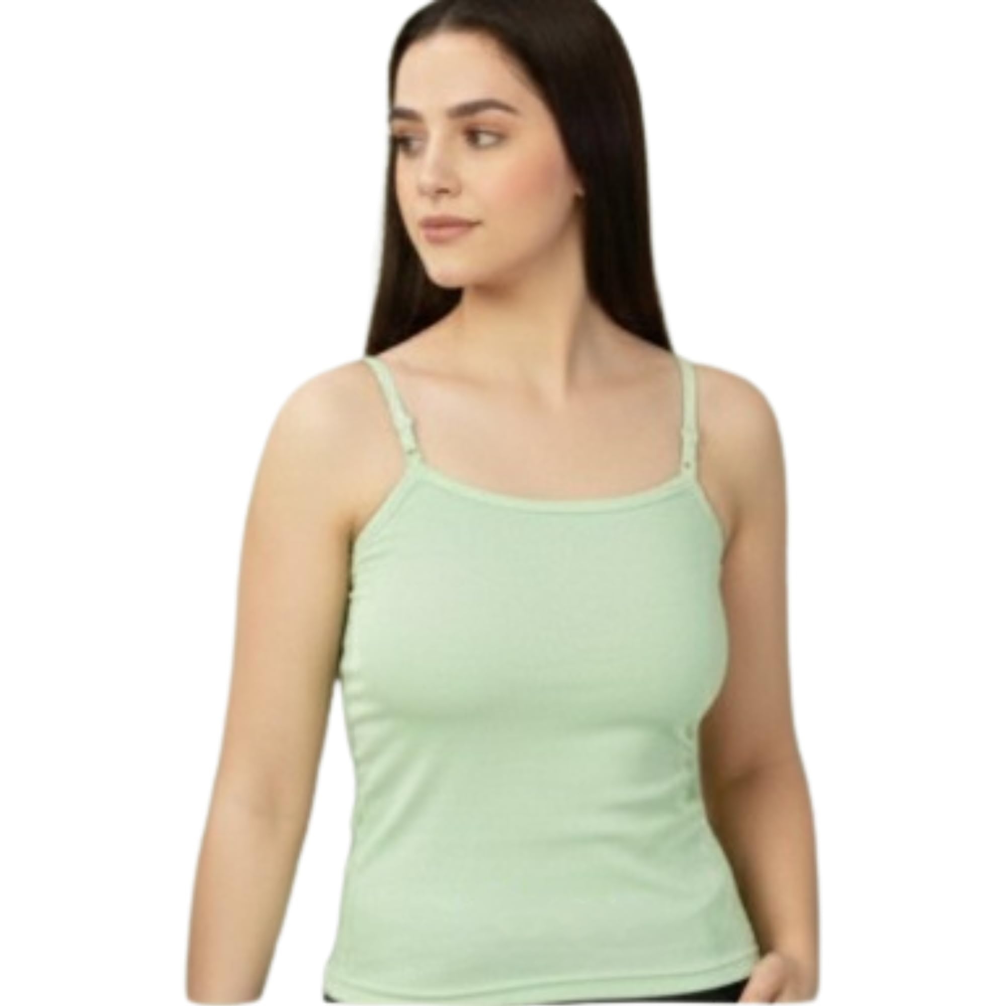 Apparel New Women’s Cotton Camisole Slip | Breathable Daily Innerwear, Soft Stretchy Fabric, Adjustable Straps-image-37