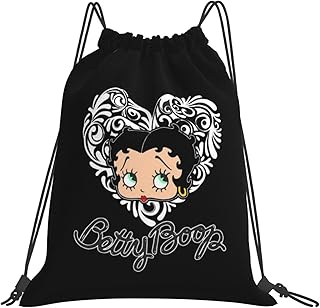 [ESASAX] ナップサック ベティちゃん ジムサック ベティブープ ジムサック 巾着バッグ 軽量 防水 シューズ収納 大容量 巾着袋 水泳 ジムバッグ 折り畳み 多機能 おしゃれ 体操服入れ 大人 部活 運動 旅行 Z144