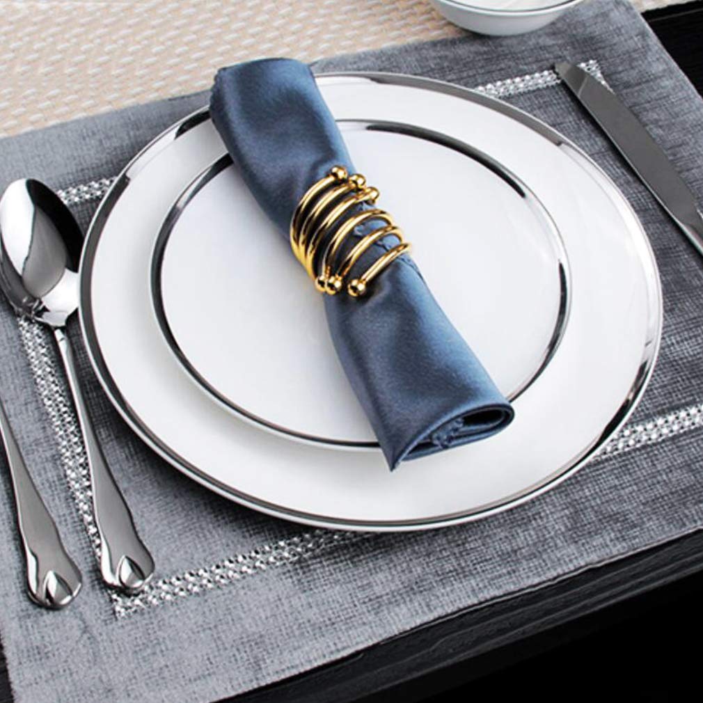 HeMiaor Set of 2 Elegant Placemats for Dinner Table Perfect Decor Wedding,Coffee Shop,Restaurant,Birthday Party,Reception,30x40cm(12x16-Inch),Grey