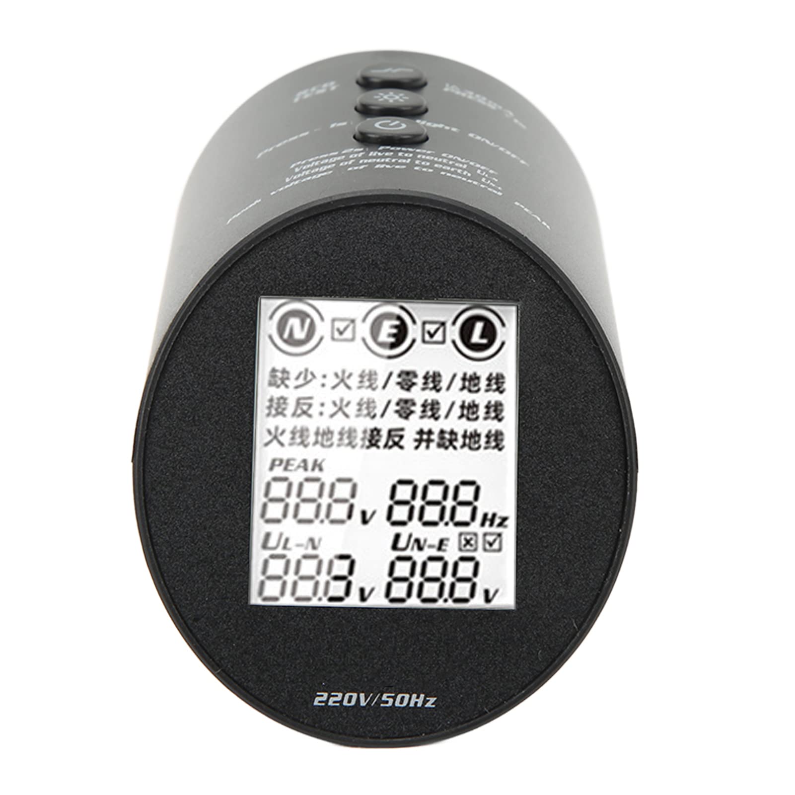 YWBL-WH Testeur de Prise avec écran LCD, Testeur de Tension de Prise pour