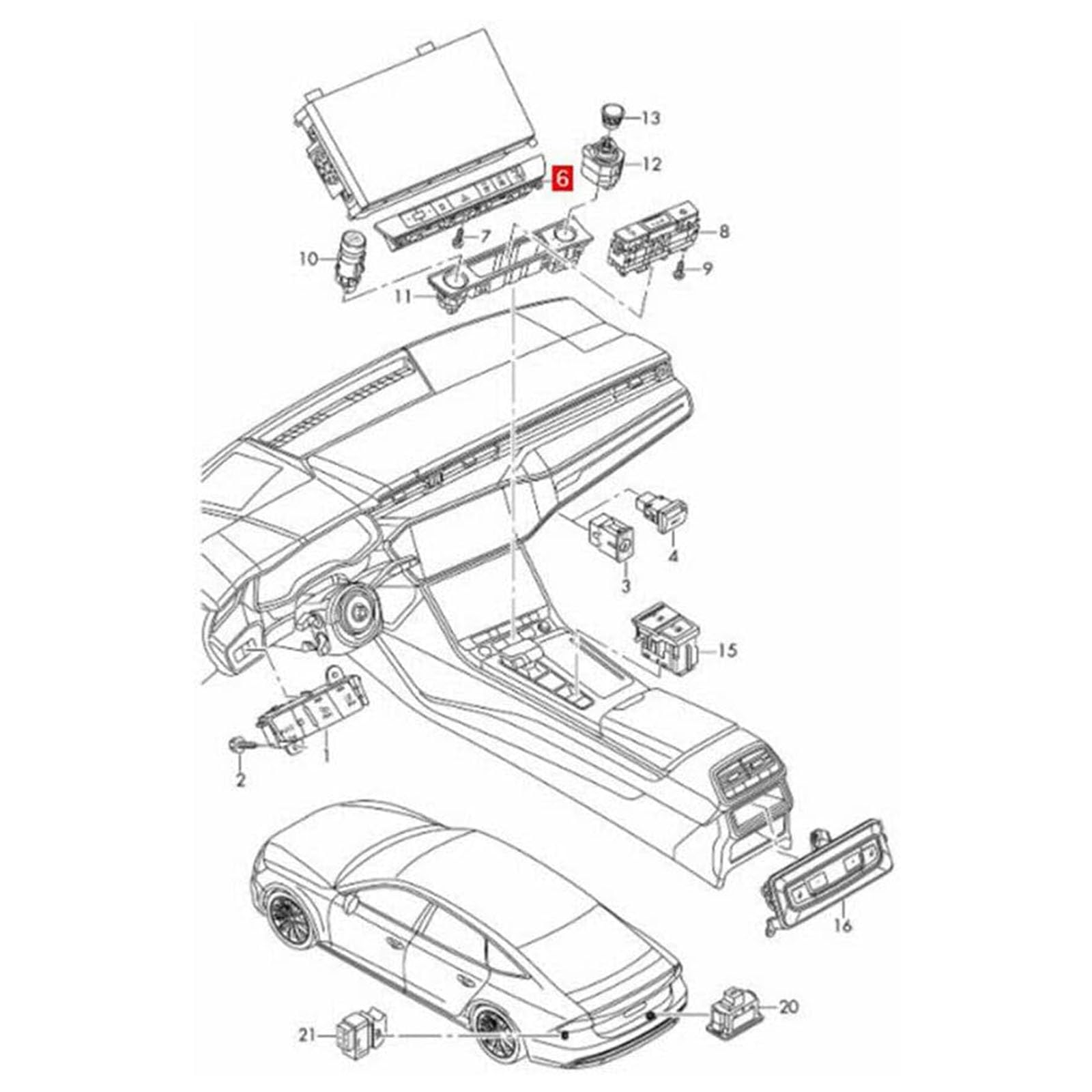Zintegrowane, wodoodporne, wrażliwe na dotyk podwójne miganie sterowanie dla modeli premium sedan prosta konstrukcja montażowa 4K0925301B wodoodporne wewnętrzne przełączniki sterowania