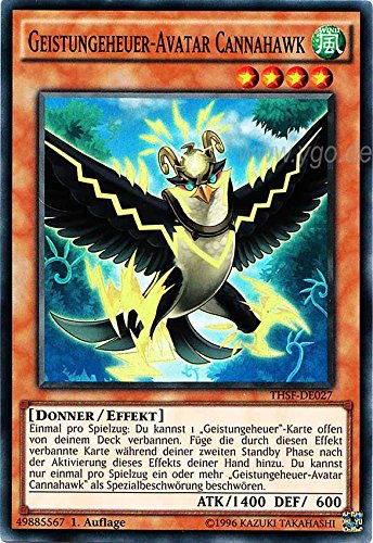 Yu-Gi-Oh! THSF-DE030 Geistungeheuer Ulti-Cannahawk 1. Auflage – Inkl. GWINDI Schutzhülle