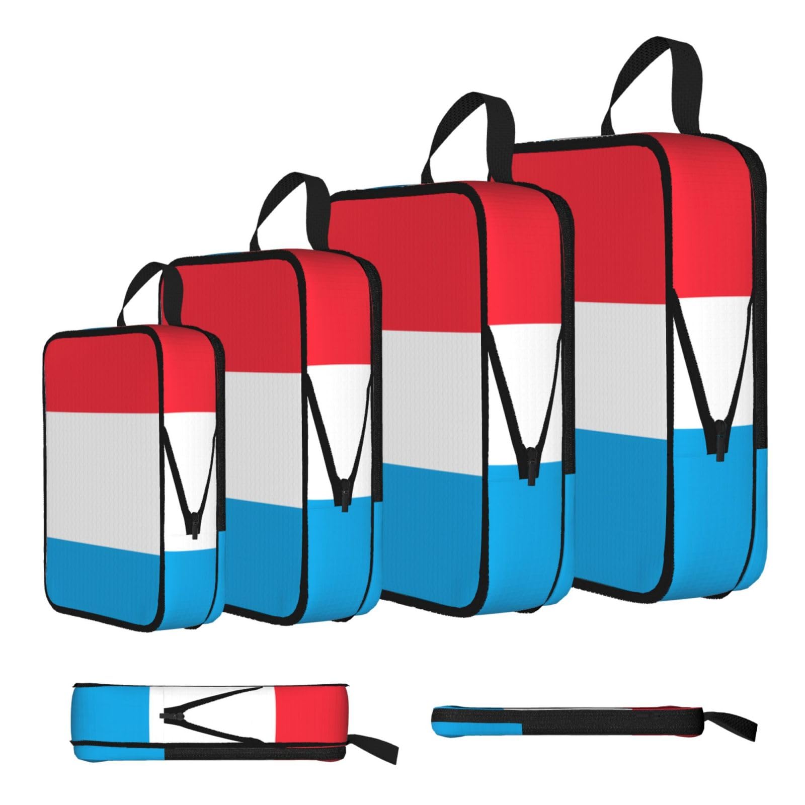 Luxembourg flag Compression Packing Cubes 4 Piece Set
