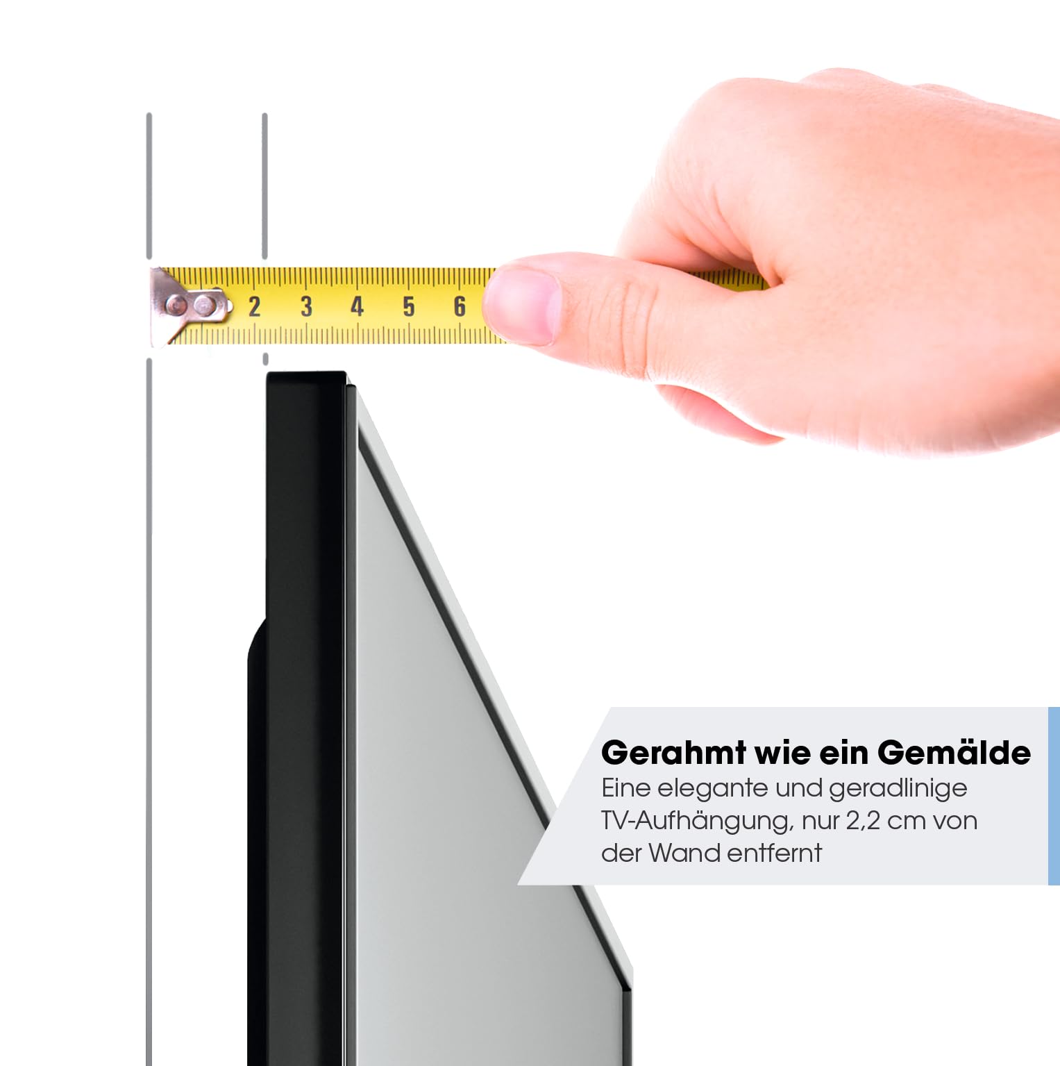 Vogel's TVM 3607 - Feste TV-Wandhalterung für 40-100 Zoll Fernseher, Sicheres Einrasten mit ClickLoc, Ultra-flach, Belastbar bis 75 kg, TÜV-Zertifiziert, VESA 100x100 bis 600x400