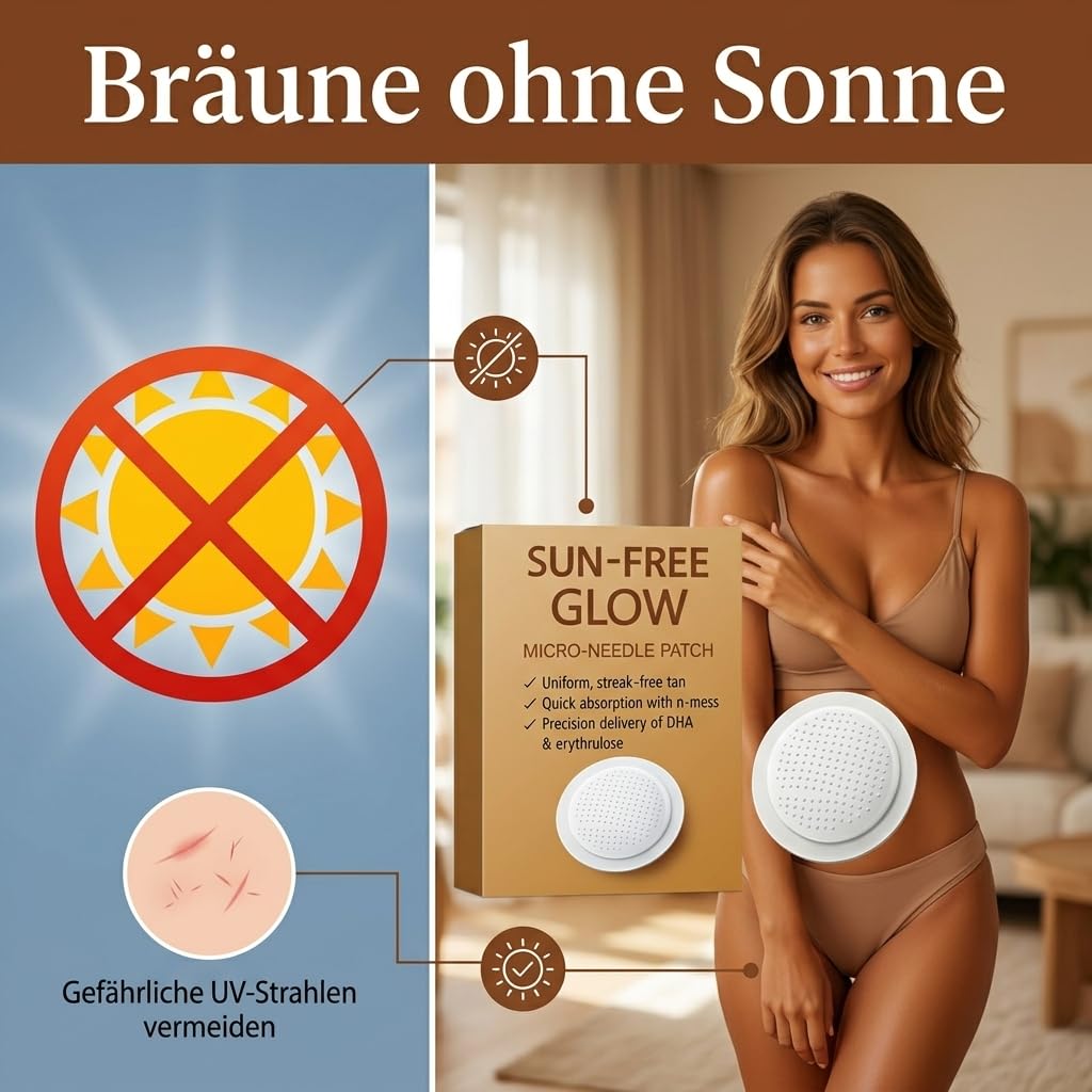 30 Stück Sun Free Glow Patches Bräunungspflaster Bräunungsaufkleber Sun Tanning Patches Bräunungsbeschleuniger-Pflaster Natürlicher Glow