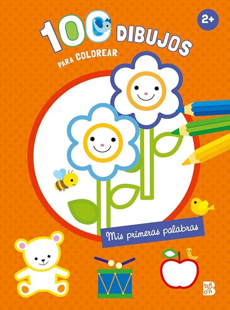Portada de 100 dibujos para colorear - Mis primeras palabras