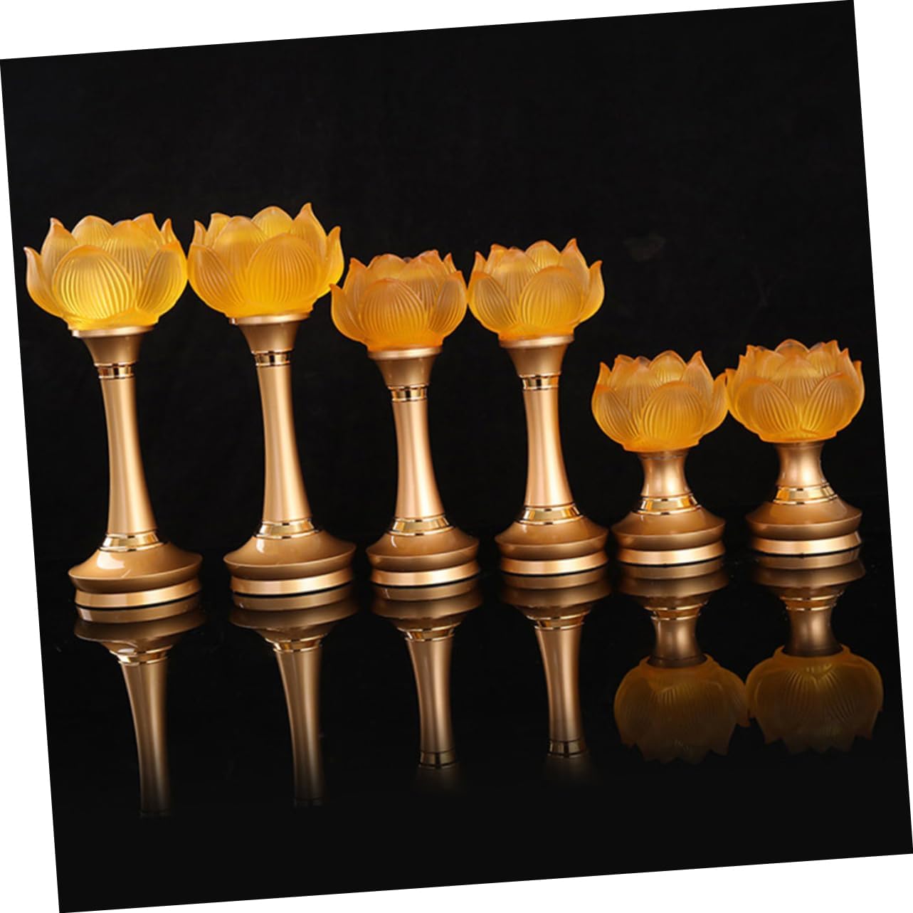 ARTIBETTER 2Pcs Home Decorative Lotus Light Lamp Lotus Design for Room Decor Light Decoration for Meditation and Relaxation