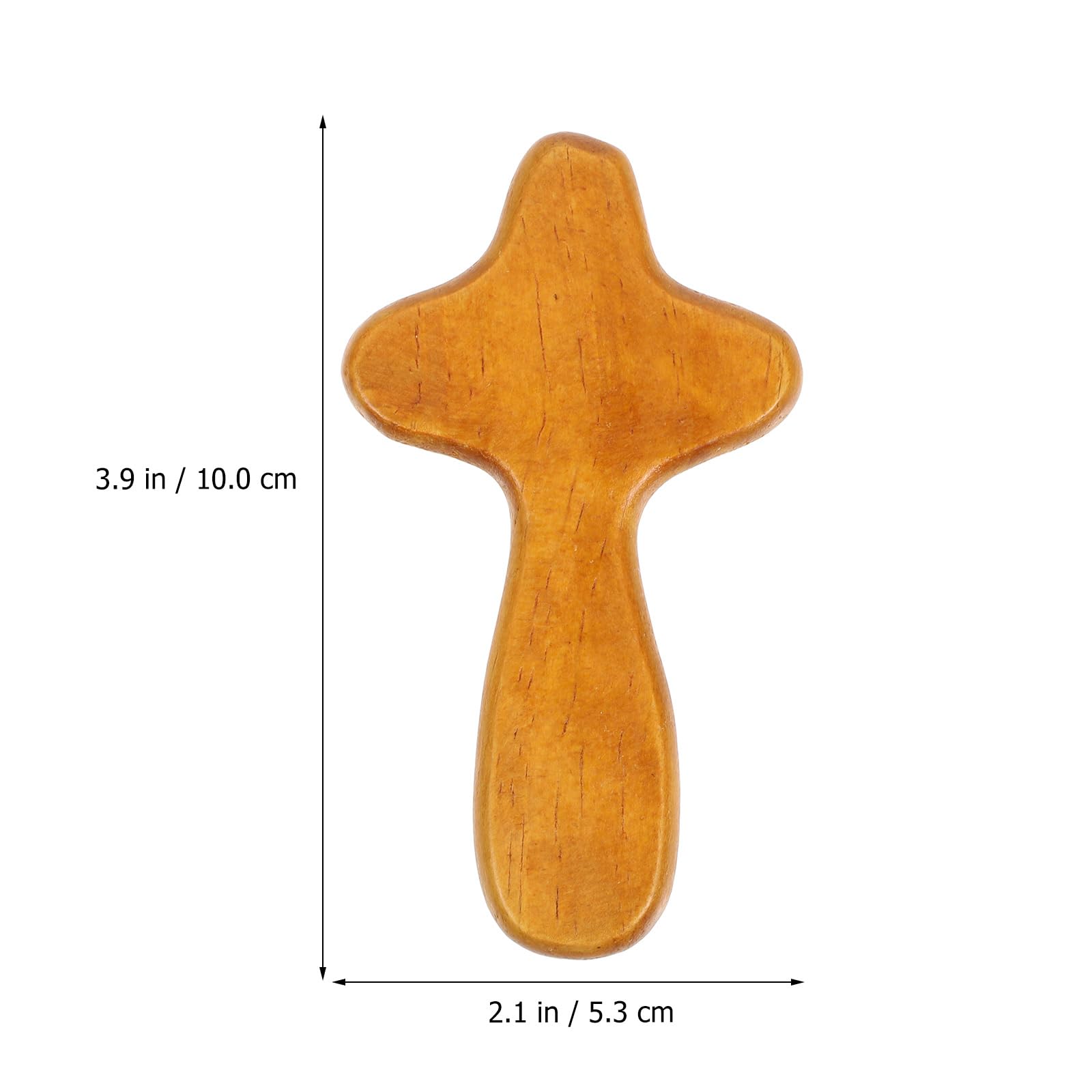PRETYZOOM Wooden Cross Decor 6Pcs Handheld Palm Crosses Olive Wood Catholic Crafts for Desktop and Wall Hanging Religious Ornament - Image 2