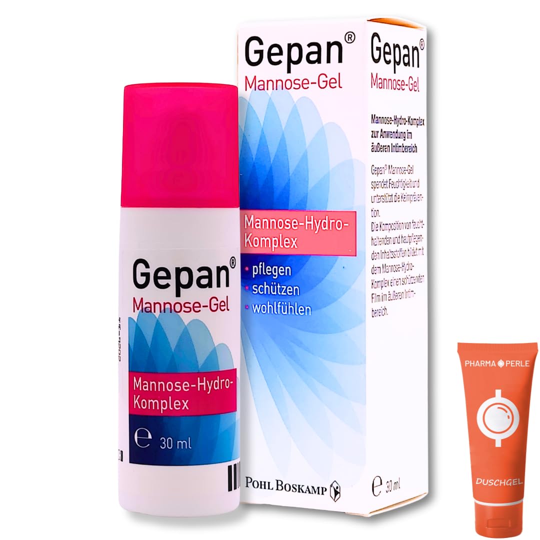Gepan Mannose-Gel 3x 30 ml I Unterstützt die Haut im äußeren Intimbereich I Stärkung und Pflege der Schleimhaut I Keimprävention I Intimpflege I Feuchtigkeit I Spar-Set plus Pharma Perle give-away