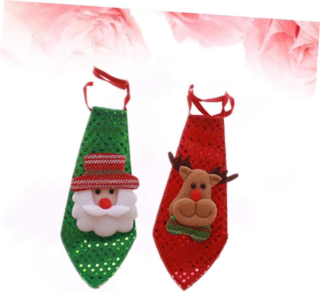ABOOFAN Handmade Christmas Ties for Kids Boys Necktie Sequins Kids Holiday Tie Christmas Decorations Party Decorations