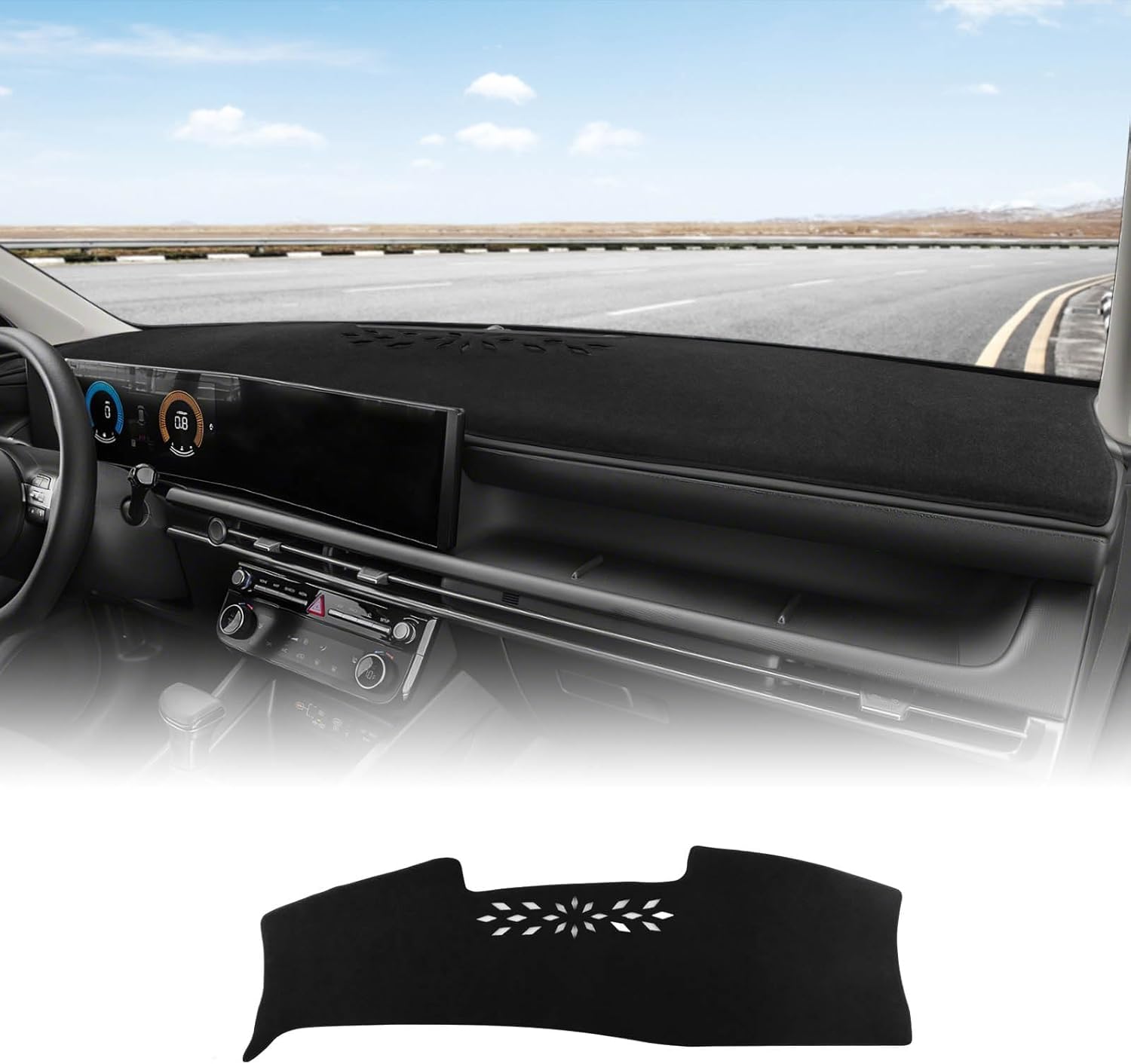 DdaiXQ Car Dashboard Mat For Hyundai Tucson 2025 2026, Anti Slip Anti Glare Dustproof Dashboard Cover Pad Protector Dash Cover Sunshade Dashmat