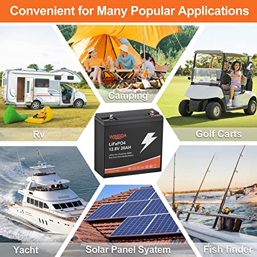 Lifepo4 Battery 12V 20Ah, 2000-5000 Cycles Lithium Iron Phosphate Battery With Built-In Bms Perfect For Camping Power,Rv,Toys,Scooter,And Most Of Outdoor And Indoor Easy Installation. #TOP6
