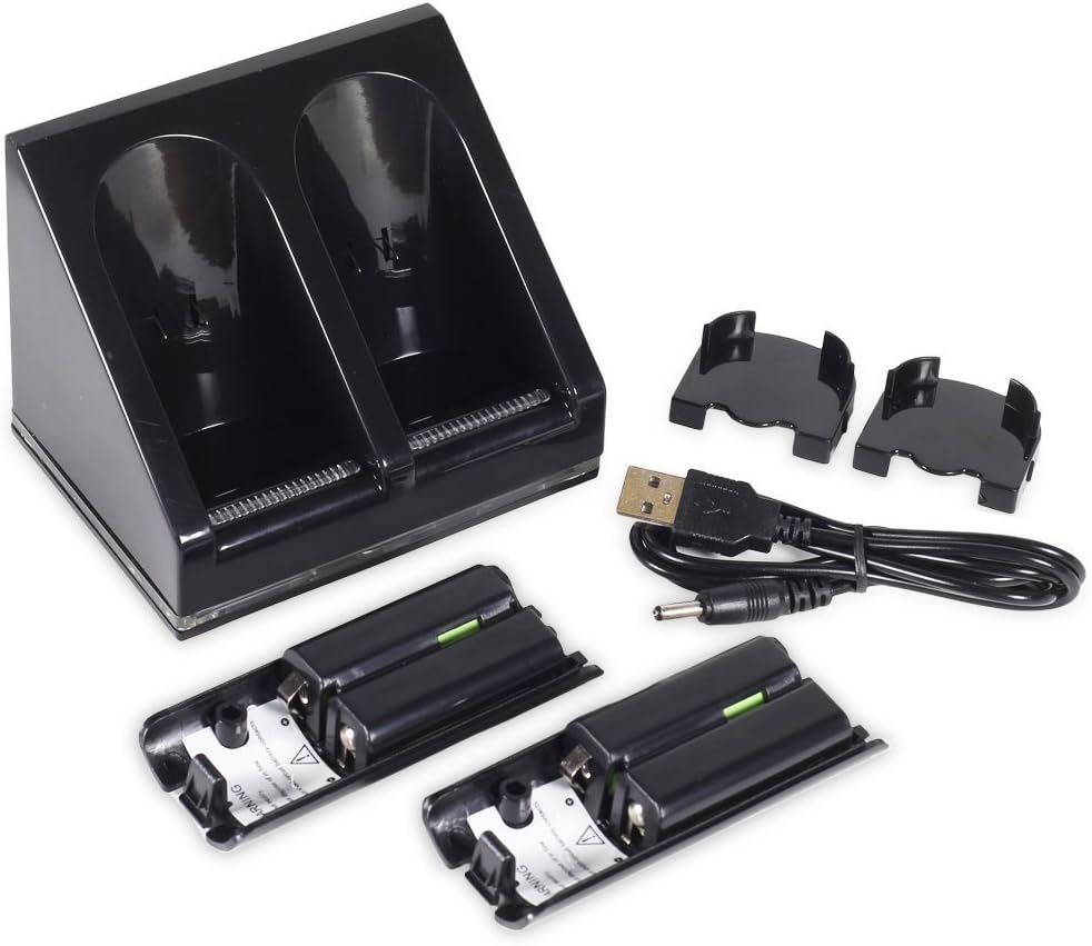Kinvida Wii Dual Charging Station w/ 2 Rechargeable
