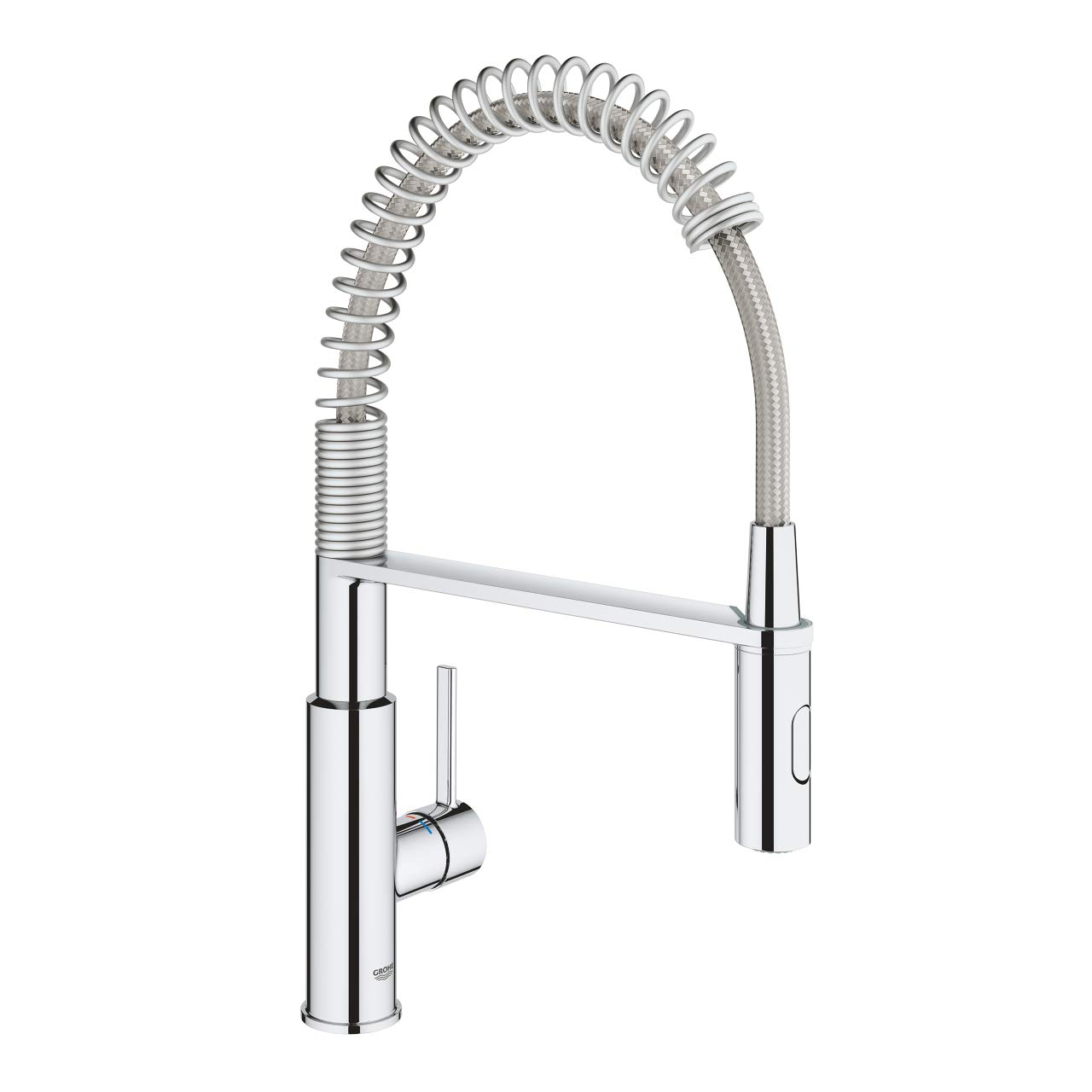 Grohe Metallic Finish Get Side Lever Spring Neck Kitchen Sink Tap 30360000