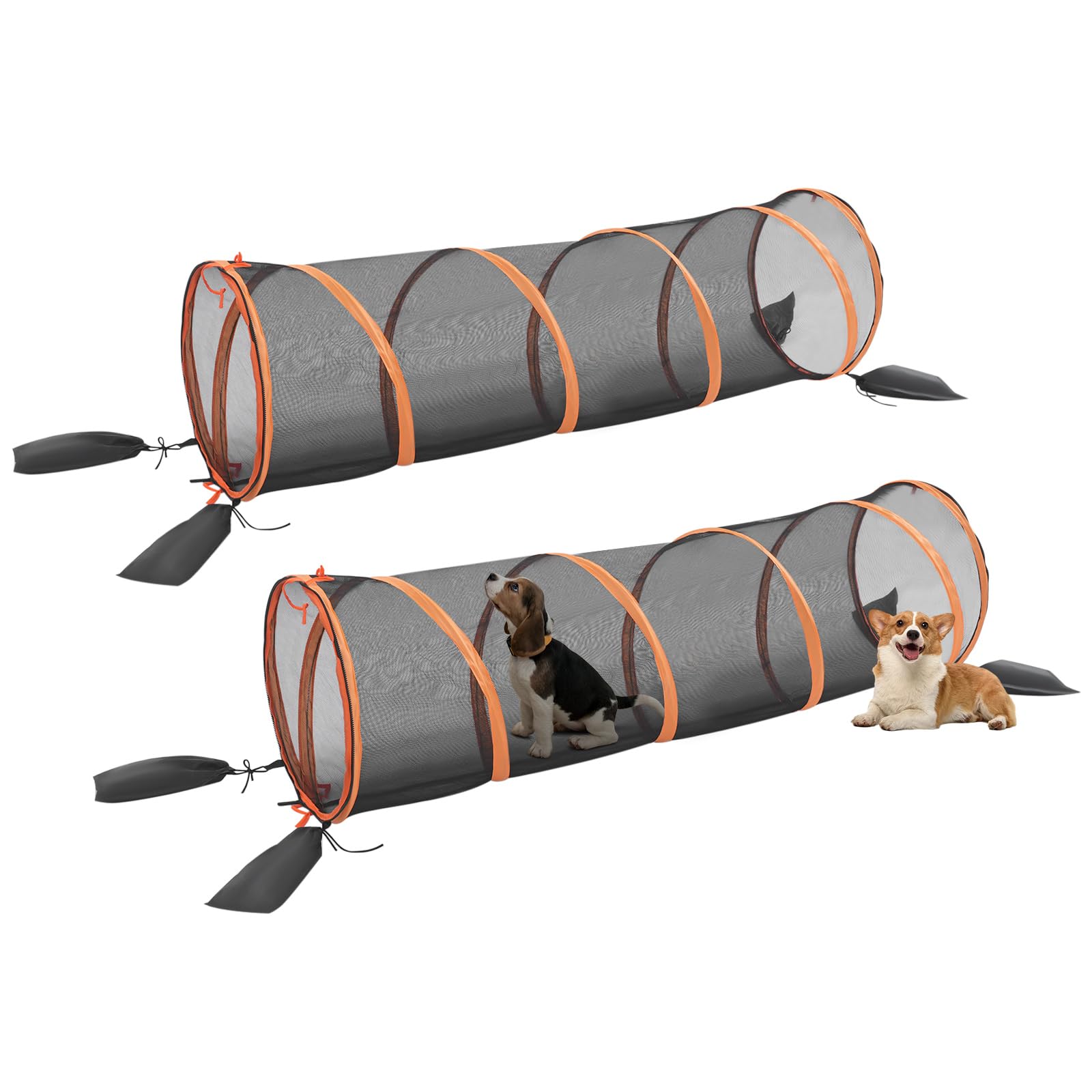Pop up Pet Fun Tunnel Outdoor Cat Play Tunnel Collapsible, Cat Tunnels for Indoor Cats Outdoor Catio Furniture and Play Kits for Cats, Dog
